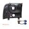 Spec-D Tuning 99-04 Ford F250 1 Piece Black Euro Headlights 2LH-F250991PCJM-ABM - alternate 4